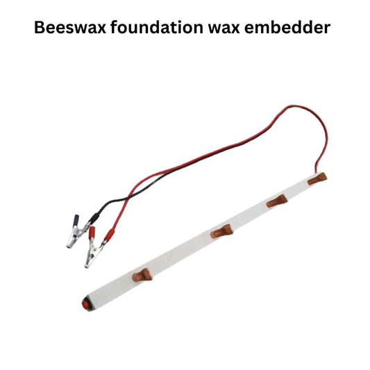 Bees wax embedder for wiring beehive frames